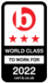 Best Companies Three Stars. World Class to work for - 2022.